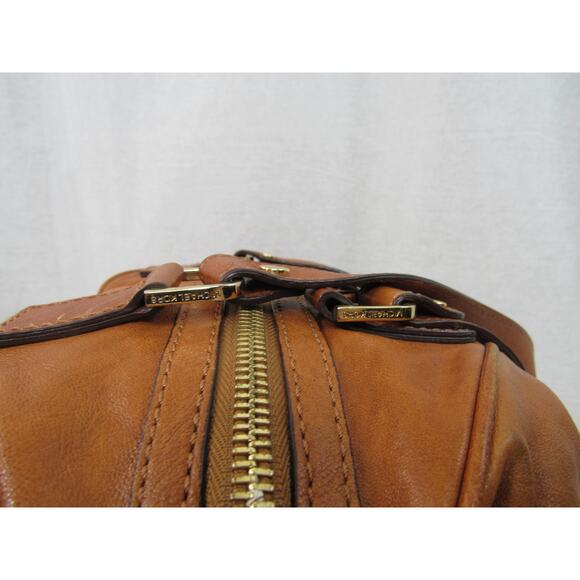 Michael Kors Brown Leather Buckle Shoulder Bag Gold Fold Over Michael - Picture 4 of 13